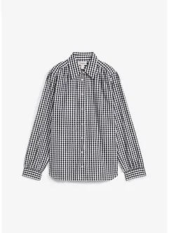 Oversized geruite blouse met pofmouwen, bonprix