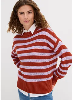Boxy trui in ajour, bonprix