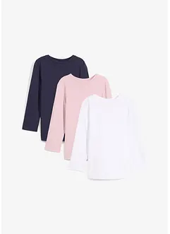 Longsleeve (set van 3) van puur biologisch katoen, bonprix