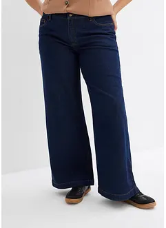 Wide leg jeans, mid waist, full length, bonprix