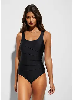 Corrigerend badpak met sierplooitjes, licht corrigerend, bonprix
