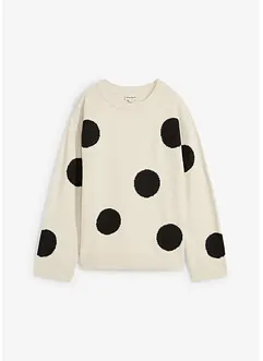 Oversized trui met stippen, bonprix