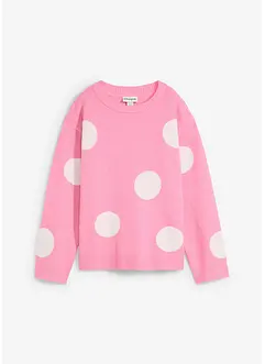 Oversized trui met stippen, bonprix