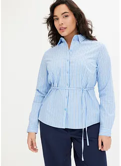 Gestreepte blouse met ceintuur, bonprix