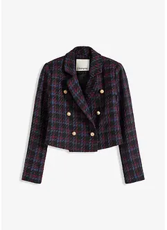 Geruite bouclé blazer, bonprix