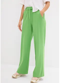 Wijde jersey broek van interlock, bonprix