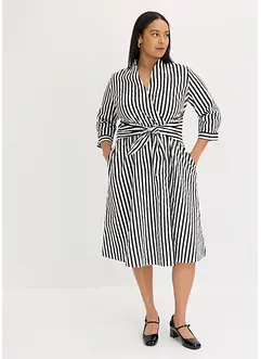 Midi jurk met bindceintuur, bonprix