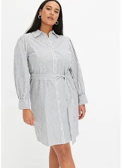 Blousejurk met pofmouwen en strikceintuur, bonprix