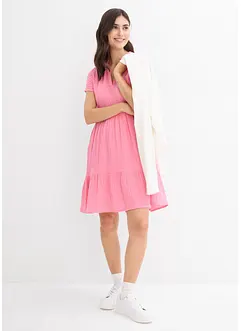 Gestreepte jurk van mousseline, bonprix