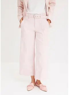 Stretch twill broek met riem, bonprix
