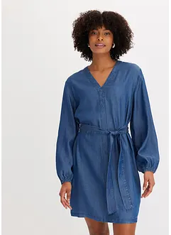Lyocell jurk met striklint (2-delige set), bonprix