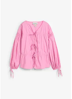 Blouse met strikjes, bonprix