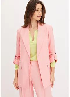 Linnen blazer met gerimpelde mouwen, bonprix