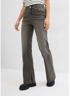 Straight jeans, high waist, split, bonprix