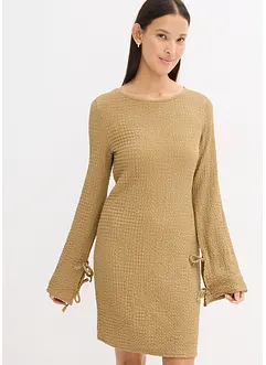 Mini jurk van gestructureerde crêpe, bonprix