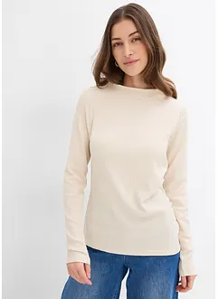 Longsleeve van crêpe, bonprix