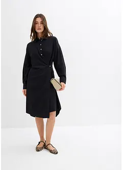 Asymmetrische overhemdblouse van viscosemix, bonprix