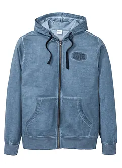 Sweatvest met capuchon in washed out look, bonprix