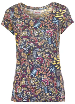 Katoenen shirt met print, korte mouw, bonprix
