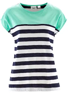 Shirt van slub garen, korte mouw, bonprix