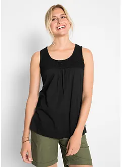 Katoenen longtop met kant, bonprix