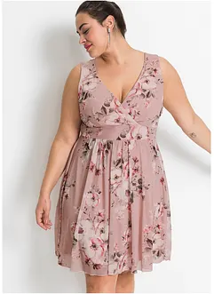 Mini jurk met printed mesh, bonprix