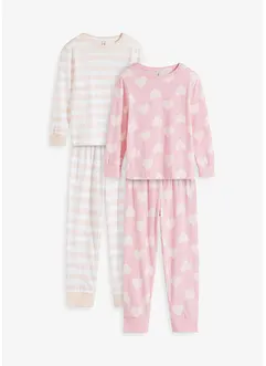 Meisjes pyjama van biologisch katoen (4-dlg. set), bonprix