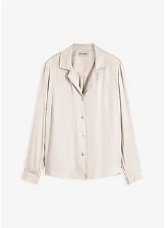 Blouse van satijn met reverskraag, bonprix