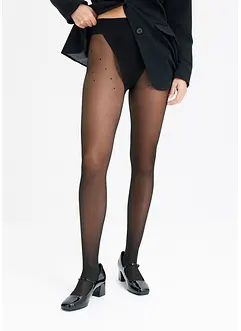 Panty 30 den met stippen en comfortabel boordje, bonprix