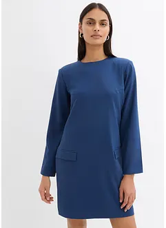 Mini-jurk met schoudervullingen van viscosemix, bonprix