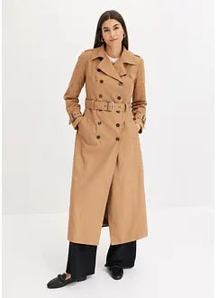 Lange trenchcoat met tailleriem, bonprix