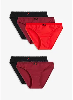Slip (set van 5) met biologisch katoen, bonprix