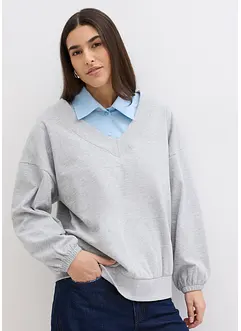 Oversized sweater van een zachte katoen-mix, bonprix
