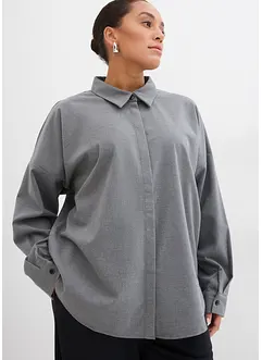 Omkeerbare oversized blouse van viscosemix, bonprix
