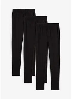 Legging in een elastische katoenmix (set van 3), bonprix