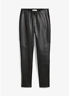 Leggings van lamsnappa met een elastisch inzetstuk, bonprix