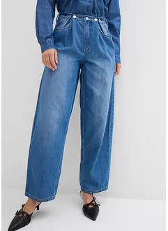 Ballonjeans met knopen, mid waist, bonprix