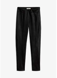 Imitatieleren broek met comfortabele band, bonprix