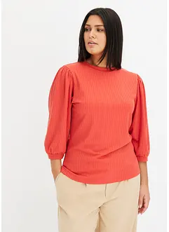 Geribd shirt met ballonmouwen, bonprix