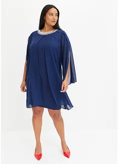 Chiffon jurk met strass-applicatie, bonprix
