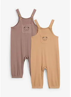 Baby tuinbroek (set van 2) van biologisch katoen, bonprix