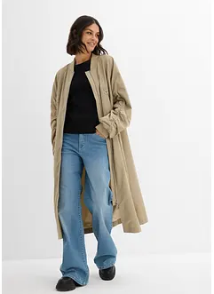 Lange jas met gebreide kraag, bonprix