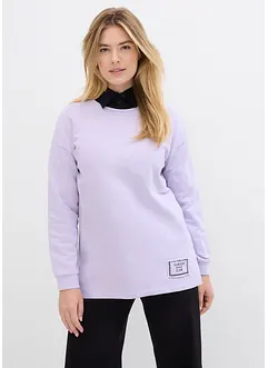 Longsleeve van katoenmix met high-low zoom, bonprix