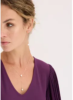 Ketting + oorstekers (3-dlg. sieradenset), bonprix