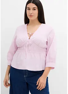 Blouse met plooitjes en elastische naden, bonprix