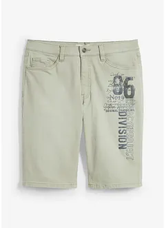 Jeans bermuda met print, regular fit, bonprix