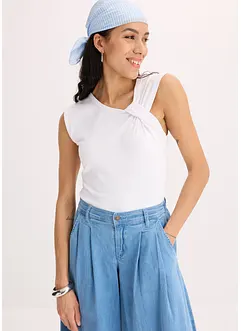 Shirt van een elastische katoenmix met een twist, bonprix
