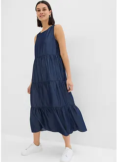 Midi jurk van gladde Lyocell, bonprix