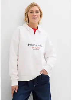 Oversized sweater met een polokraag en borduursel, bonprix