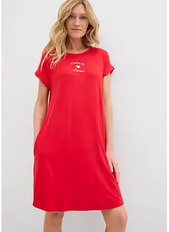 Jersey jurk met borduursel van een vicose-elastanmix, bonprix